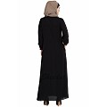 Front open Cardigan abaya- Black color